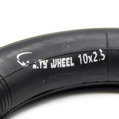 Cámara de aire Premium 10x2,5 con Válvula Curva 45 grados. Reforzada 130gr [City Wheel]