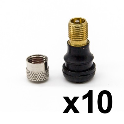 Válvula tubeless recta (junta presión) para cámara - PVR 40 (10 uds)