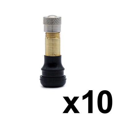 Válvula tubeless recta (junta presión) para cámara - PVR 40 32mm (10 uds)