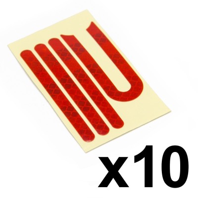 Adhesivo reflectante para catadióptrico patinete Xiaomi (Rojo) (10 uds)