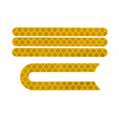 Adhesivo reflectante para catadióptrico patinete Xiaomi (Amarillo) (10 uds)