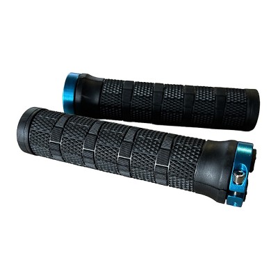 Puños de silicona negros con bloqueo (Azul) de alta calidad (2 uds)