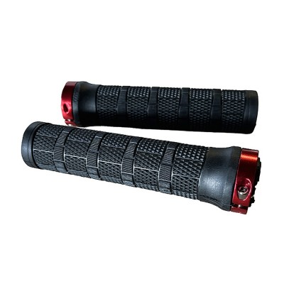 Puños de silicona negros con bloqueo (Rojo) de alta calidad (2 uds) Puños de silicona negros con bloqueo (Rojo) de alta calidad (2 uds)