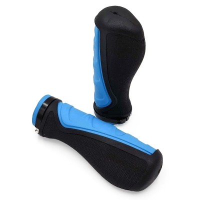 Puños de silicona negros con bloqueo Azul Original para patinete Zwheel, Smartgyro, Urbanglide, City Wheel y similares (2 uds)
