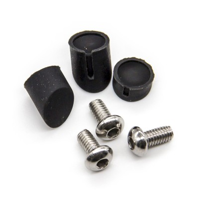 Tapón Goma y Tornillos para Guardabarros trasero GX1.0 patinete Xiaomi (Negro)