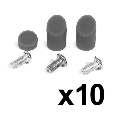 Tapón Goma y Tornillos para Guardabarros trasero GX1.0 patinete Xiaomi (Gris) (10 uds)