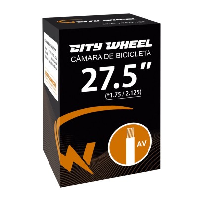 Cámara de Bicicleta 27,5x1,75/2,125 con Válvula Reforzada. Cámara de butilo [City Wheel]