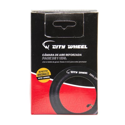 Cámara de aire Premium 10x2,125 con Válvula curva 45 grados [City Wheel]
