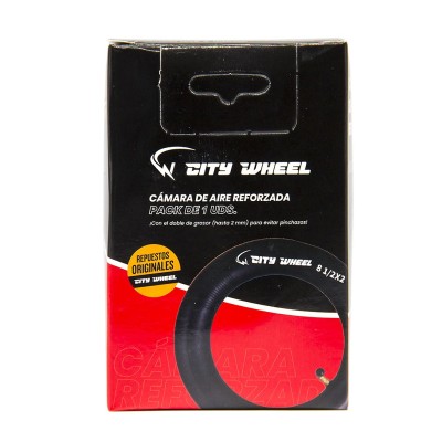 Cámara de aire Premium 8,5x2 con Válvula curva 90 grados [City Wheel]