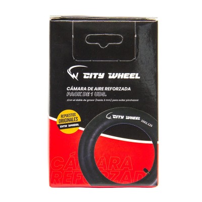 Cámara de aire Premium 10x2,125 con Válvula recta 180 grados [City Wheel]