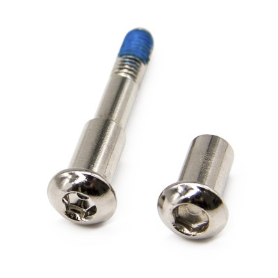 Tornillo Pasador plegable plata para mástil patinete Xiaomi M365 - 8/M6x50mm (5 Uds)