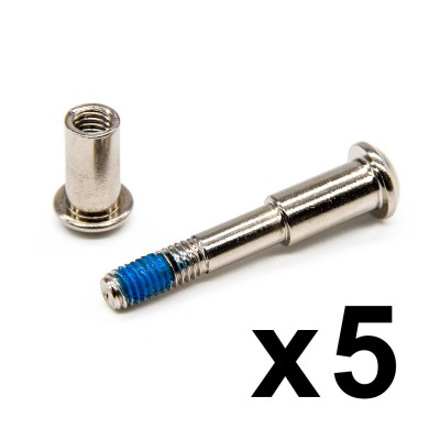 Tornillo Pasador plegable plata para mástil patinete Xiaomi M365 - 8/M6x50mm (5 Uds)