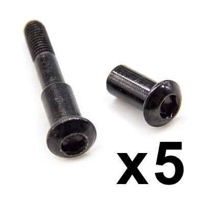 Tornillo Pasador eje de plegado para mástil patinete Xiaomi M365 - 8/M6x50mm (Negro) (5 Uds)