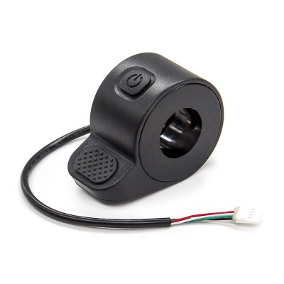Acelerador de pulgar con botón de encendido