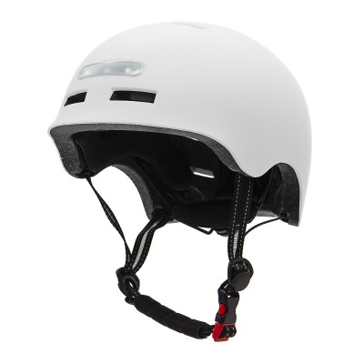 Casco Blanco con Luz trasera y delantera (Recargable USB) para Scooter, Bicicleta y E-Bike - Talla L Casco Blanco con Luz trasera y delantera (Recargable USB) para Scooter, Bicicleta y E-Bike - Talla L