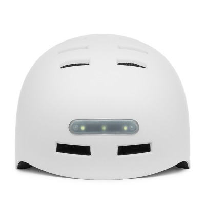 Casco Blanco con Luz trasera y delantera (Recargable USB) para Scooter, Bicicleta y E-Bike - Talla L Casco Blanco con Luz trasera y delantera (Recargable USB) para Scooter, Bicicleta y E-Bike - Talla L