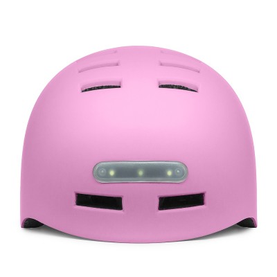 Casco Rosa con Luz trasera y delantera (Recargable USB) para Scooter, Bicicleta y E-Bike - Talla L Casco Rosa con Luz trasera y delantera (Recargable USB) para Scooter, Bicicleta y E-Bike - Talla L