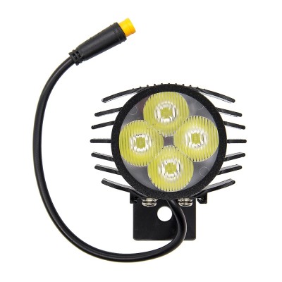 Faro Led 3 Pin, con bocina y claxon Waterproof. Luz frontal (12-72V). Kukirin G2 Pro