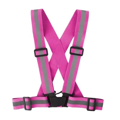 Chaleco de Tirantes Reflectante para patinete y bicicleta (Rosa)