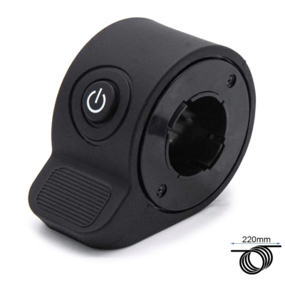 Acelerador de pulgar con botón de encendido negro. Conector HY2.0-5P