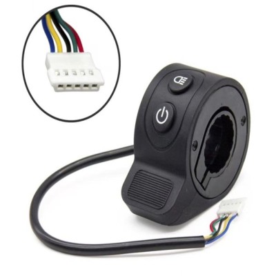 Acelerador de pulgar con botonera de encendido y luz conector (51005-5P)