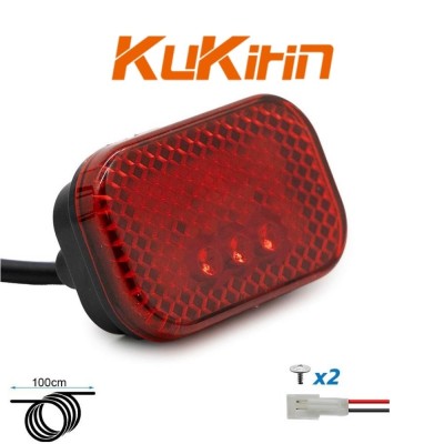 Luz trasera para scooter Kukirin G2 Pro (Versión 2024). Cable 100cm. 12V