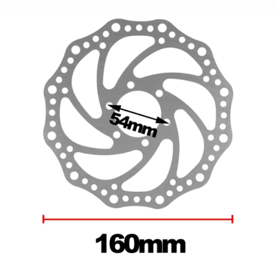 Disco de freno 160mm, 6H (Plata)