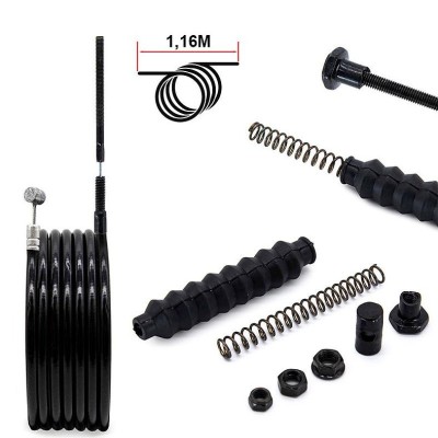 Camisa y cable de freno de tambor negro para patinete eléctrico - 1,16M