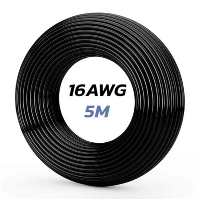 Cable 16 AWG. Longitud: 5M. Color Negro