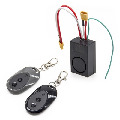Alarma para Patinetes y Bicicletas Eléctrica. Potencia 36-55V, con control remoto, conector XT30