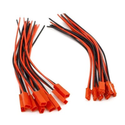 Conector JST con cable - 5M/5F. Pack de 10 conectores. 5 hembras y 5 machos.