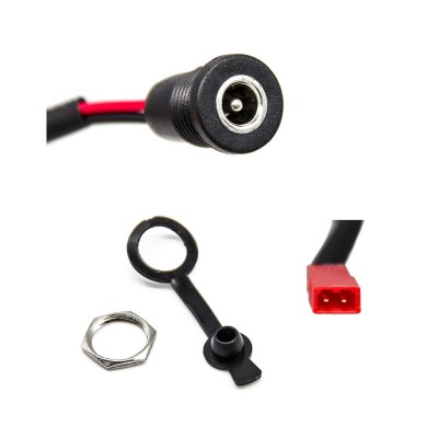 Puerto de carga DC 2.5 Premium con Tapa. Conector de carga para batería