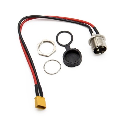 Puerto de Carga de 3 Pin GX16 con conector XT-60 con Tapa. Conector de carga para batería