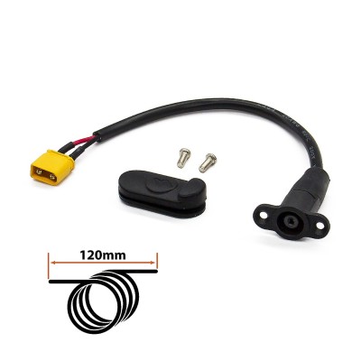 Puerto de carga DC5,5x2,1 para Kukirin G2 Pro, con conector XT-30. Conector de carga para batería