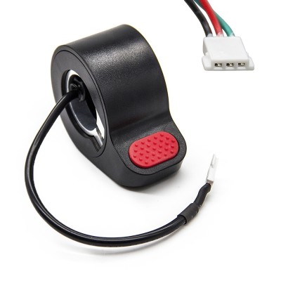 Acelerador de pulgar para Ninebot, Xiaomi  M365/1S/Essential/Mi3/Pro/Pro2. Conector plano (Rojo)