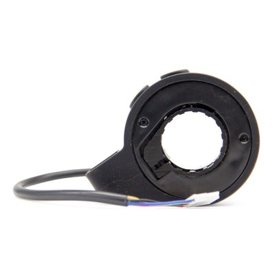 Acelerador de pulgar con botón de encendido, apagado y luz (Negro)