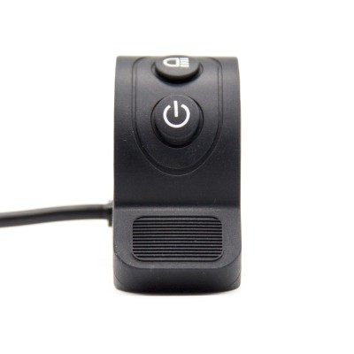 Acelerador de pulgar con botón de encendido, apagado y luz (Negro)