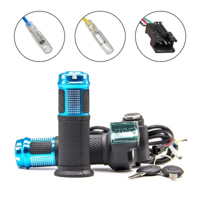 Acelerador de giro eléctrico con llave, 12-84V, eléctrico, universal,  5 cables y pantalla de voltaje.