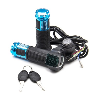 Acelerador de giro eléctrico con llave, 12-84V, eléctrico, universal,  5 cables y pantalla de voltaje.