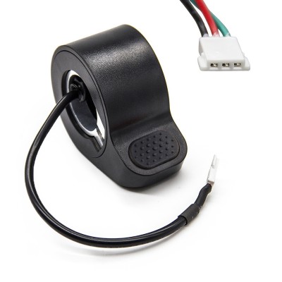 Acelerador de pulgar para Xiaomi M365, 1S y Essential / Ninebot F20, F25, F30, F40. Conector plano (Negro)