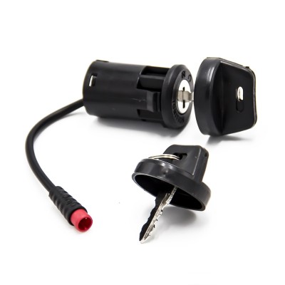 Bombín con Llave encendido con Conector Waterproof, para Ecoxtrem Bison, B-Mov freestyle 5, Bogist Urbetter M6 y similares
