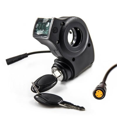 Llave de contacto con voltímetro para patinete - Conector Waterproof