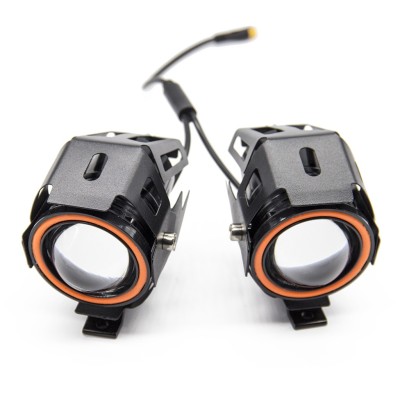 Faro doble Led para Smartgyro, Zwheel, Urbanglide, City Wheel.  Luz frontal  U7 12-80V (Naranja)