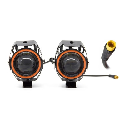Faro doble Led para Smartgyro, Zwheel, Urbanglide, City Wheel.  Luz frontal  U7 12-80V (Naranja)