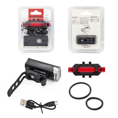 Faro Led recargable Delantero y Trasero para Patinete eléctrico y Bicicleta. Conexión USB