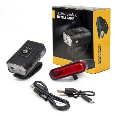 Faro Led recargable Delantero y Trasero para Patinete eléctrico y Bicicleta. Conexión USB