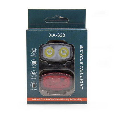 Faro led recargable delantero y trasero XA-328 para Patinete eléctrico y Bicicleta. Conexión USB