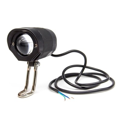Faro Led con claxon negro. Luz frontal (12-72V)
