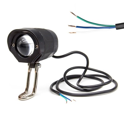Faro Led con claxon negro. Luz frontal (12-72V)