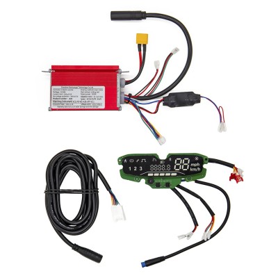 Kit Controladora y Display 48V 18A 500W. Compatible para patinete Smartgyro K2 (Controladora+Display+Cableado)